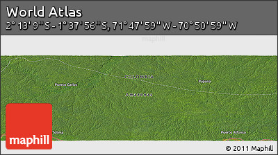 Satellite Panoramic Map of the Area around 1° 55' 32" S, 71° 19' 29" W