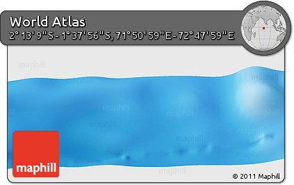 Physical Panoramic Map of the Area around 1° 55' 32" S, 72° 19' 29" E