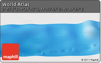 Shaded Relief Panoramic Map of the Area around 1° 55' 32" S, 72° 19' 29" E