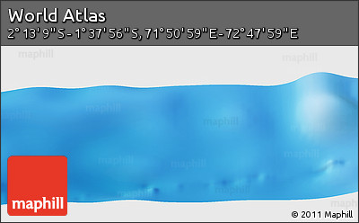 Shaded Relief Panoramic Map of the Area around 1° 55' 32" S, 72° 19' 29" E