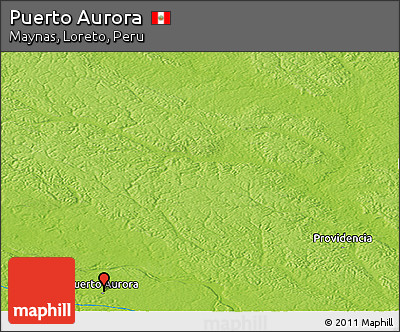 Physical Panoramic Map of Puerto Aurora