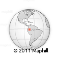 Outline Map of the Area around 1° 55' 32" S, 74° 43' 29" W, rectangular outline