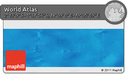 Physical Panoramic Map of the Area around 1° 55' 32" S, 79° 7' 30" E