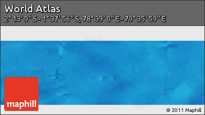 Physical Panoramic Map of the Area around 1° 55' 32" S, 79° 7' 30" E