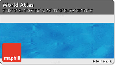 Physical Panoramic Map of the Area around 1° 55' 32" S, 79° 7' 30" E