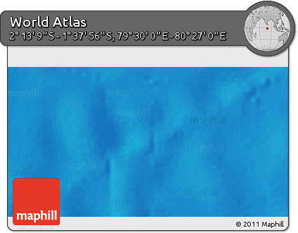 Physical 3D Map of the Area around 1° 55' 32" S, 79° 58' 29" E