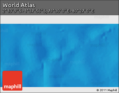 Physical 3D Map of the Area around 1° 55' 32" S, 79° 58' 29" E