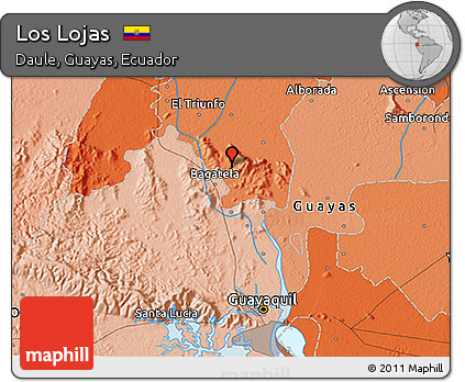 Political 3D Map of Los Lojas