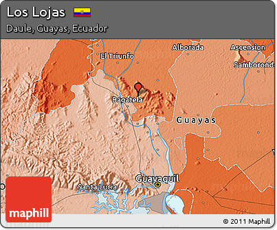Political 3D Map of Los Lojas