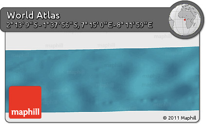 Satellite Panoramic Map of the Area around 1° 55' 32" S, 7° 43' 29" E