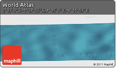Satellite Panoramic Map of the Area around 1° 55' 32" S, 7° 43' 29" E