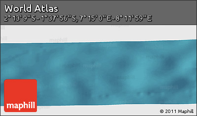 Satellite Panoramic Map of the Area around 1° 55' 32" S, 7° 43' 29" E