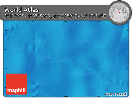 Physical Map of the Area around 1° 55' 32" S, 80° 49' 29" E