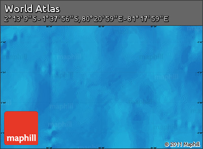 Physical Map of the Area around 1° 55' 32" S, 80° 49' 29" E