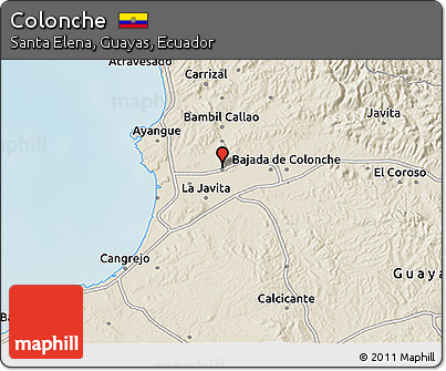 Shaded Relief 3D Map of Colonche