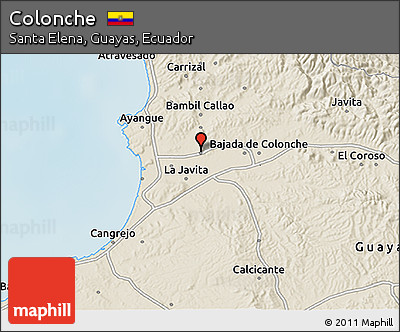 Shaded Relief 3D Map of Colonche