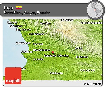 Physical Panoramic Map of Inca