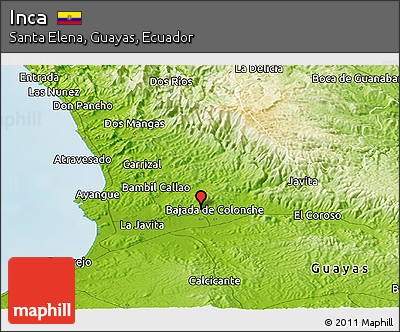 Physical Panoramic Map of Inca