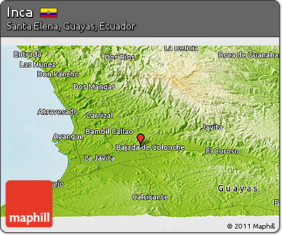 Physical Panoramic Map of Inca