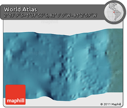 Satellite 3D Map of the Area around 1° 55' 32" S, 81° 31' 30" W