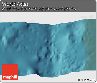 Satellite 3D Map of the Area around 1° 55' 32" S, 81° 31' 30" W