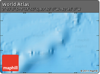 Shaded Relief Map of the Area around 1° 55' 32" S, 83° 13' 29" W