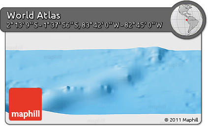 Shaded Relief Panoramic Map of the Area around 1° 55' 32" S, 83° 13' 29" W