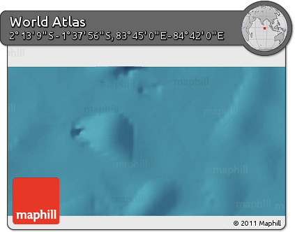 Satellite 3D Map of the Area around 1° 55' 32" S, 84° 13' 29" E