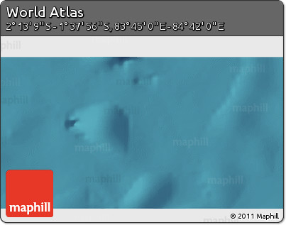 Satellite 3D Map of the Area around 1° 55' 32" S, 84° 13' 29" E