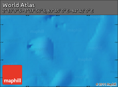 Physical Map of the Area around 1° 55' 32" S, 84° 13' 29" E