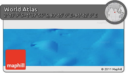 Physical Panoramic Map of the Area around 1° 55' 32" S, 84° 13' 29" E