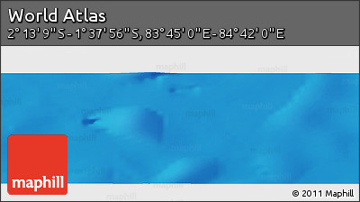 Physical Panoramic Map of the Area around 1° 55' 32" S, 84° 13' 29" E