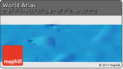 Physical Panoramic Map of the Area around 1° 55' 32" S, 84° 13' 29" E