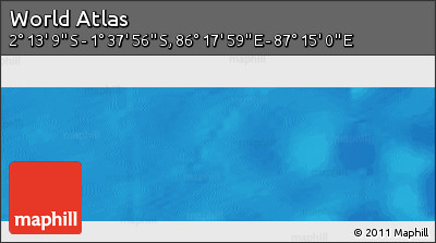 Physical Panoramic Map of the Area around 1° 55' 32" S, 86° 46' 30" E