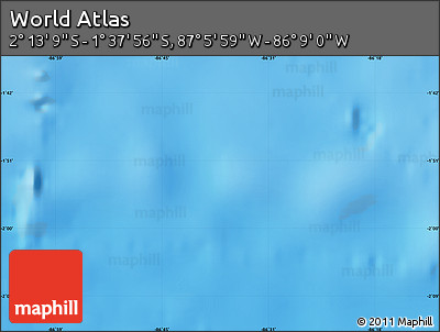 Shaded Relief Map of the Area around 1° 55' 32" S, 86° 37' 30" W