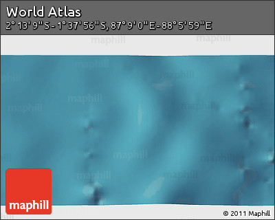 Satellite 3D Map of the Area around 1° 55' 32" S, 87° 37' 30" E