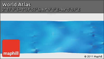 Physical Panoramic Map of the Area around 1° 55' 32" S, 87° 37' 30" E