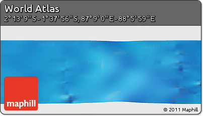 Physical Panoramic Map of the Area around 1° 55' 32" S, 87° 37' 30" E