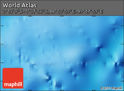 Physical Map of the Area around 1° 55' 32" S, 89° 19' 29" E