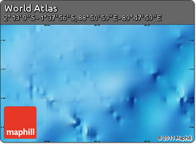 Physical Map of the Area around 1° 55' 32" S, 89° 19' 29" E