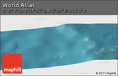 Satellite Panoramic Map of the Area around 1° 55' 32" S, 8° 34' 29" E