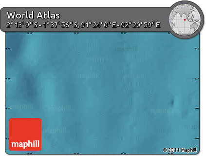 Satellite Map of the Area around 1° 55' 32" S, 91° 52' 30" E