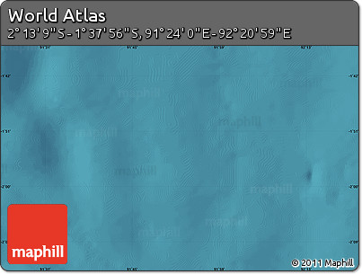 Satellite Map of the Area around 1° 55' 32" S, 91° 52' 30" E