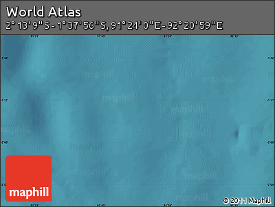Satellite Map of the Area around 1° 55' 32" S, 91° 52' 30" E