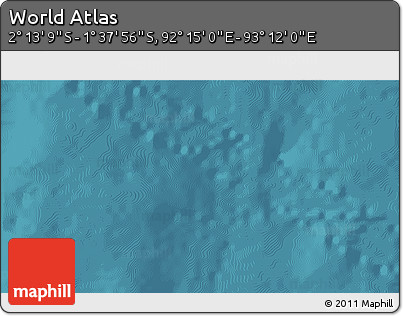 Satellite 3D Map of the Area around 1° 55' 32" S, 92° 43' 29" E