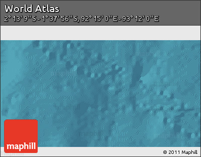 Satellite 3D Map of the Area around 1° 55' 32" S, 92° 43' 29" E