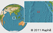 Satellite Location Map of the area around 1° 55' 32" S, 92° 43' 29" E