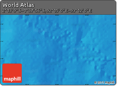 Physical Map of the Area around 1° 55' 32" S, 92° 43' 29" E