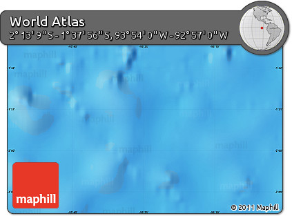 Physical Map of the Area around 1° 55' 32" S, 93° 25' 30" W