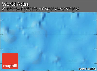 Physical Map of the Area around 1° 55' 32" S, 93° 25' 30" W